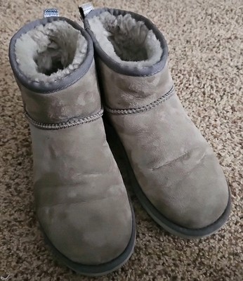 UGG Classic Mini II Women's Winter Ankle Boots Gray Size 7 