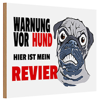 Holzschild Warnschid 30X20Cm Warnung Hund Mein Revier