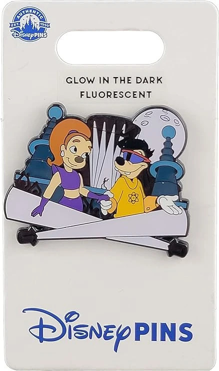 Disney Parks Black Metal Roxanne and Max Dressed as Powerline Goofy Movie Pin