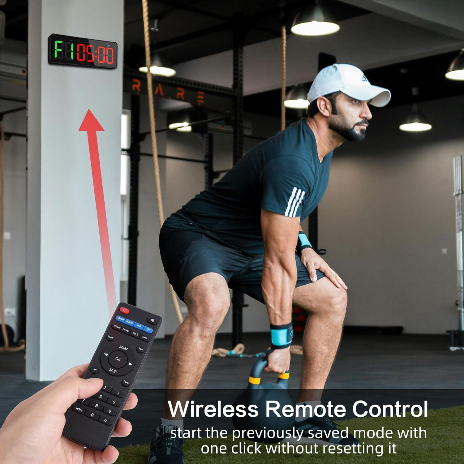Timer Palestra 3" XL - Cronometro Digitale Parete per WOD - 4