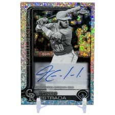 2025 Topps Chrome Upate Thairo Estrada Mini Diamond Auto Colorado Rockies