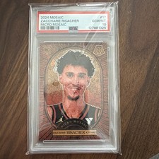 Zaccharie Risacher 2024-25 Panini Mosaic  #17 Micro Mosaic RC  PSA 10