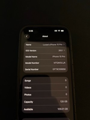 Apple iPhone 15 Pro - 128 GB - Black Titanium (Unlocked) 86