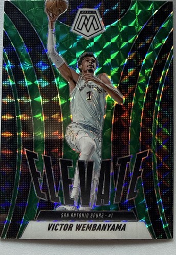 2024-25 Panini Mosaic - Elevate Victor Wembanyama #11 Green Mosaic Prizm