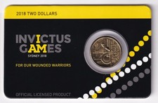 AUSTRALIAN: 2018 $2 INVICTUS GAMES SYDNEY COIN ON RAM CARD LIMITED EDITION PL528