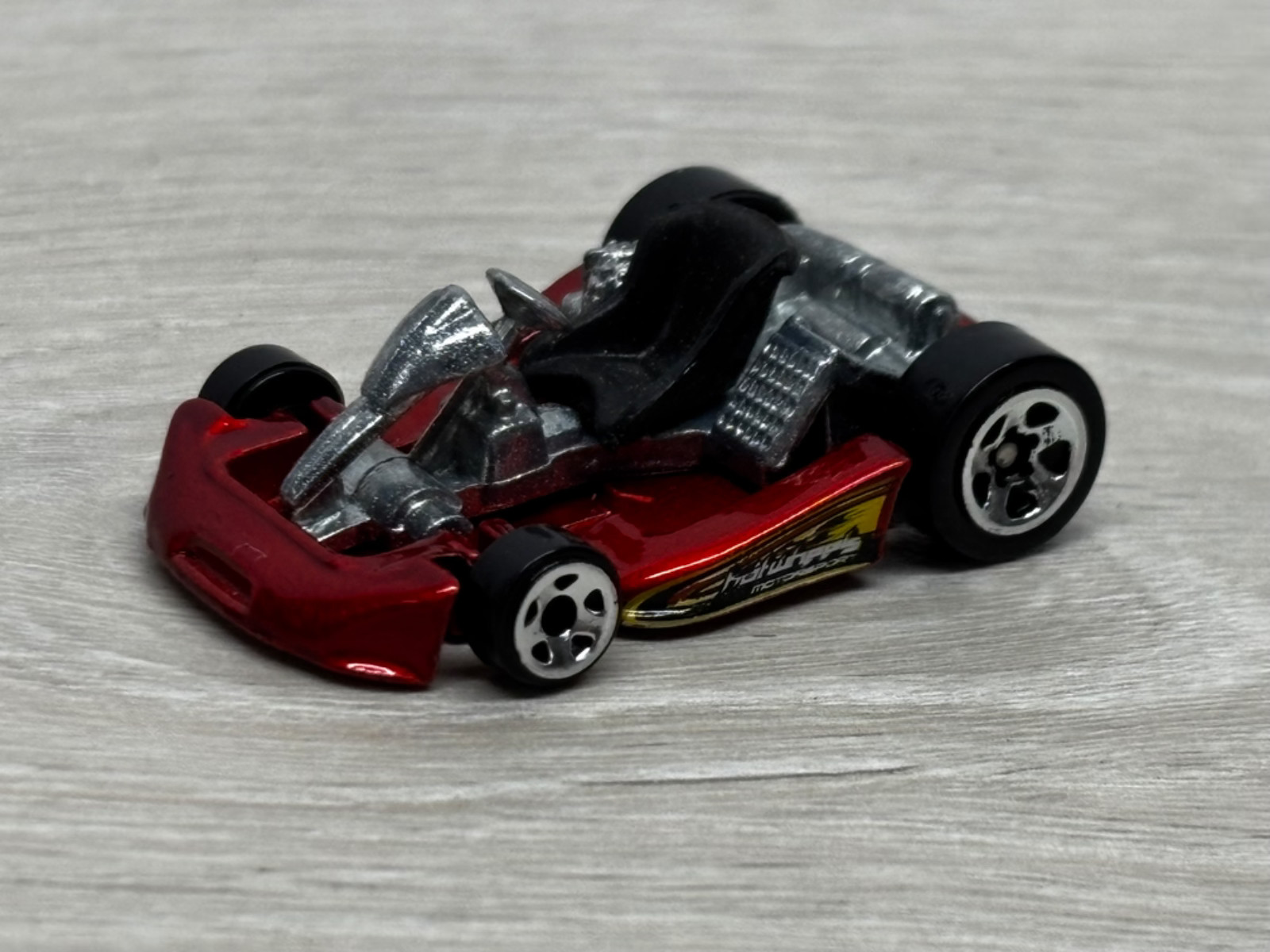 2006 HOT WHEELS WISH LIST GO KART MOTORSPORT RED DIECAST 1 3/4" CART CAR W BLACK