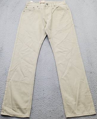 Levi's 514 Jeans Mens 29x30 Tan Denim Sits Below Waist Slim Straight White Tab