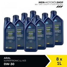 Aral SuperTronic LL III/3 0W-30 VW Mercedes BMW Motor&ouml;l 8x1 Liter = 8 Liter