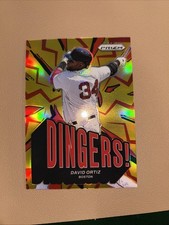 2025 Panini Prizm Dingers! Red Prizm #8 David Ortiz #D / 199