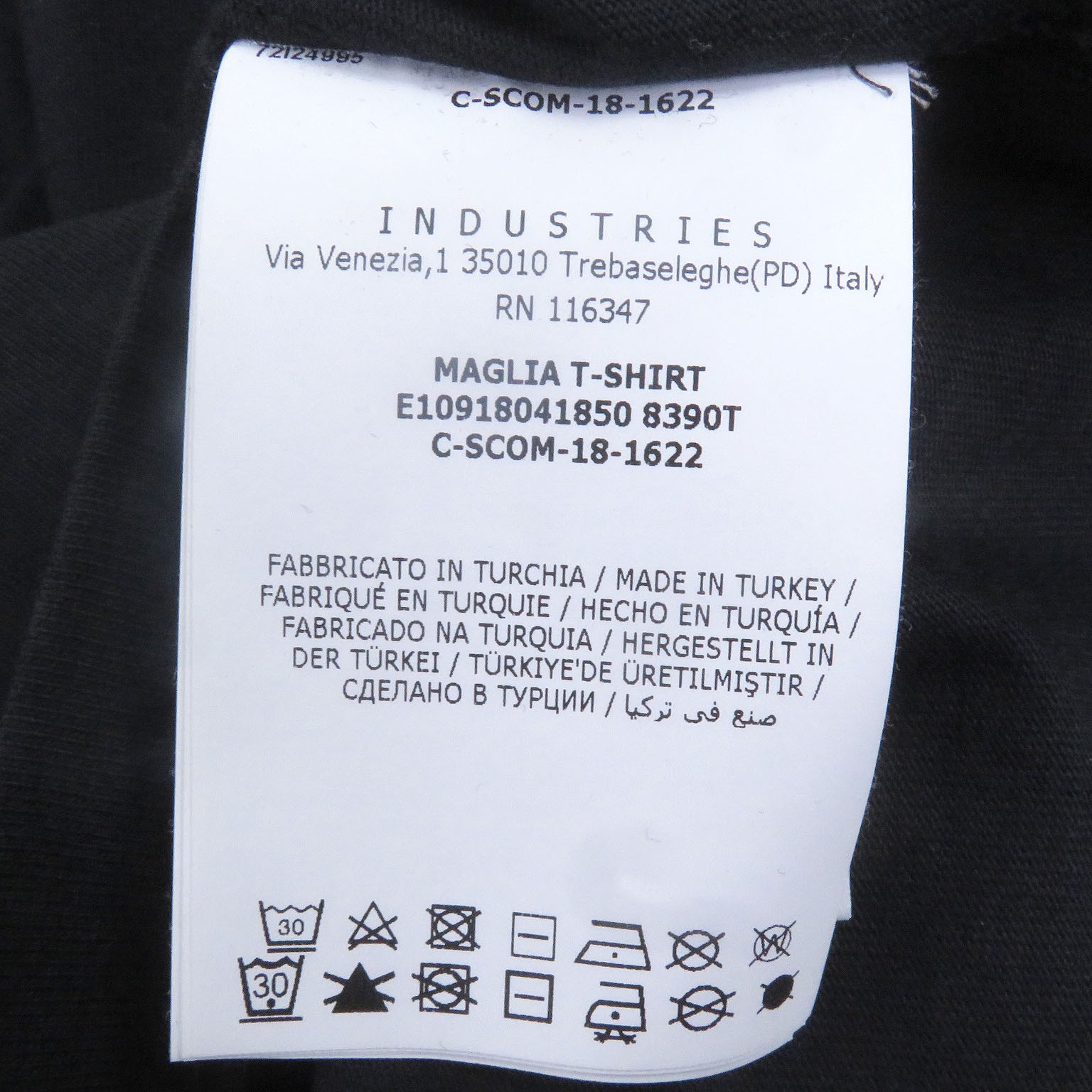 MONCLER E10918041850 Men's T-Shirt Maglia Cotton Short Sleeve Black L thumbnail 7