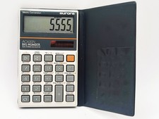 1970's ELECTRONIC LCD CALCULATOR AURORA AC630N SOLAR METRIC CONVERSION WORKING