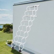 Attic Loft Pull Down Ladder 8 Step Wall Mounted Folding Loft Ladder Stairs