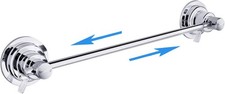 Suction Cup Extendable 17-29" Stainless Steel Towel Bar Chrome Plating 