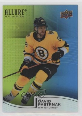 2021-22 Upper Deck Allure Rainbow Green Blue 57/299 David Pastrnak #R-93 1s74