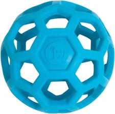 JW Pet Hol-ee Roller Small Dog Toy | 3" Natural Rubber Puzzle Ball