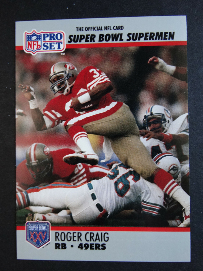 1990-91 Pro Set #39 Roger Craig San Francisco 49ers Super Bowl Supermen Card