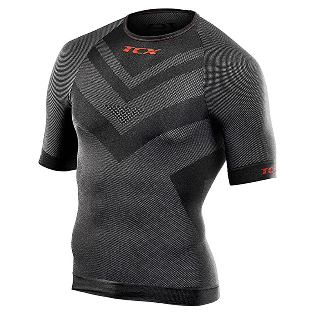 TCX LONG BASE LAYER WICKING MOTORCYCLE MOTORBIKE TROUSERS T-SHIRT BLACK