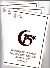 Türkei 2018 Turkey- 15 Juli Demokrasi uns Nation. Einheit, ** MNH 3-MAPPE