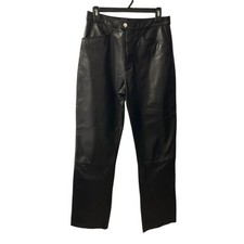 Wilsons Maxima black leather Biker Pants Women Size:8