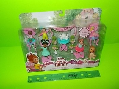 Fancy Nancy Tea Party Figurine Set Includes 4 Figures & One Puppy (Retired set)