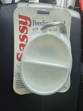 NEW Vintage 1994 Sassy Easy to Hold Feeding Bowl w Snap On Lid