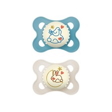 MAM Night Pacifiers 2 Pack, 1 Sterilizing Pacifier Case , MAM Pacifiers 0-6