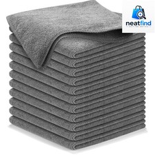 Ultra-Absorbent Microfiber Cleaning Cloths - 12 Pack, 12.5"x12.5" for Streak-...