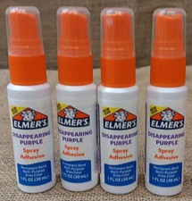 NEW Elmer's Disappearing Purple Spray Glue Adhesive 1 oz Lot Of 4 Individual