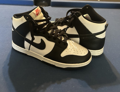 Nike Dunk Unisex Mid-Top Lace-Up Colorblock Black/White Sneakers Rubber
