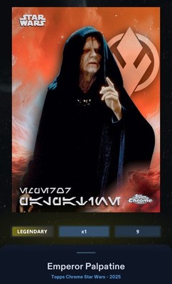 Emperor Palpatine SP Orange 25cc - Star Wars Card Trader Topps Chrome 2025