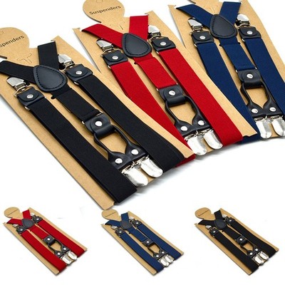 Adjustable MEN WOMEN BRACES SUSPENDERS Clip On Slim Y Strap Mens Fancy Dress