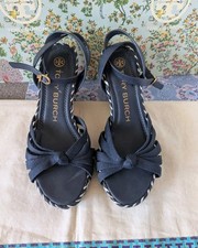 TORY BURCH ESPADRILLE WEDGE SANDALS SIZE 7