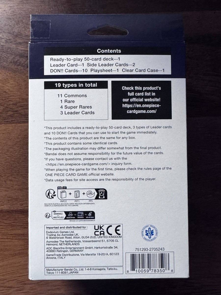 Ultra Deck the Three Captains One Piece Card Game, ST10, Sealed | eBay