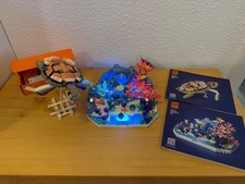 FUNWHOLE Schildkröte mit Riff Klemmbaustein-...