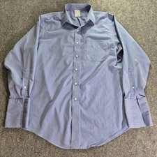 Brooks Brothers Dress Shirt Mens 16/33 Button Up Blue French Cuff Long Sleeve