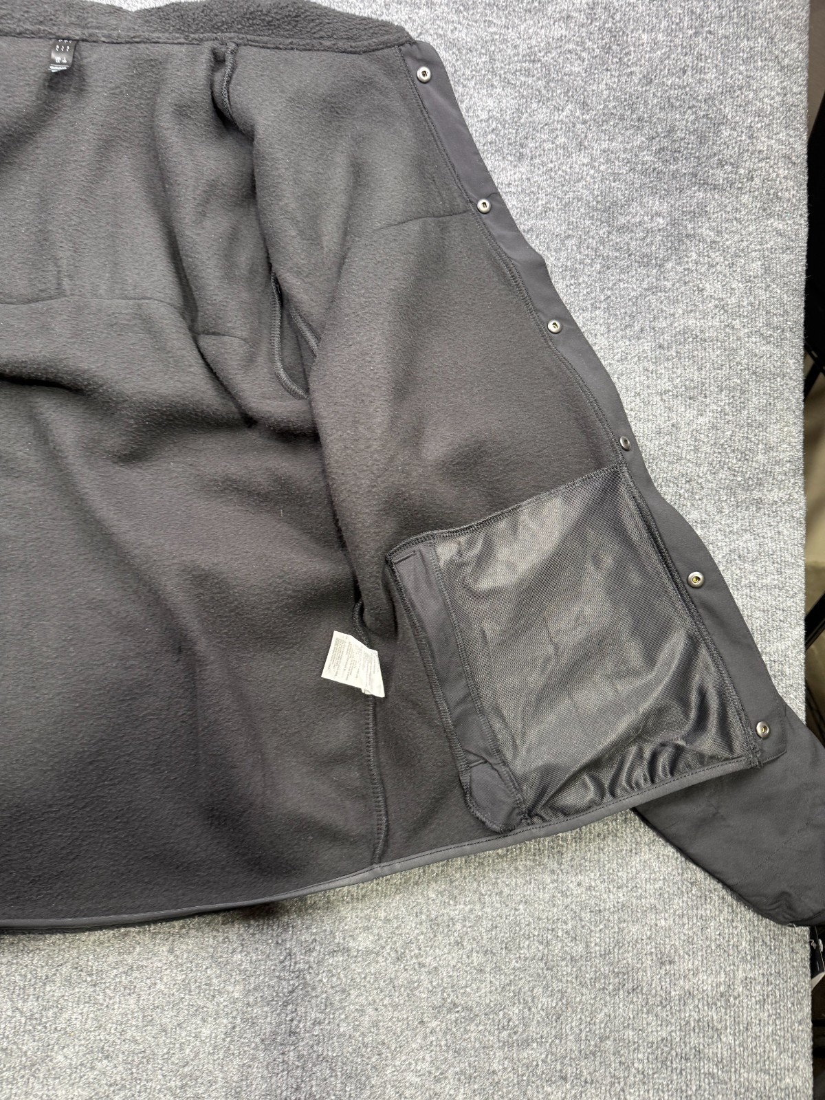 Adidas Men's Shearling Chore Coat Quilted Fleece Snap Button Black Golf Jacket thumbnail 6