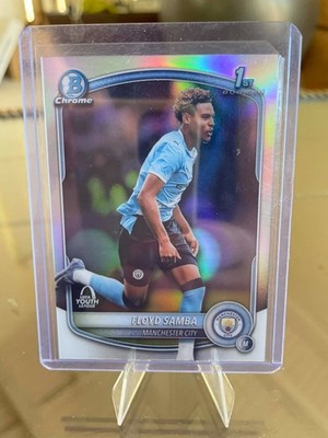 2025 Topps Chrome UCC Floyd Samba 1st Bowman Refractor #BU-FS Manchester City