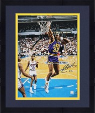 Framed Karl Malone Utah Jazz Signed 16