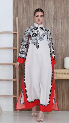 Women Kaftan Dress Maxi Loose Fit Boho Beach Cover Up Elegant Abaya Style