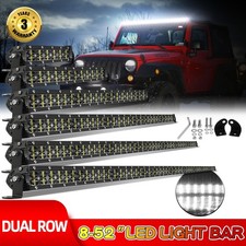 Slim 81422324252 Led Light Bar Dual Row Combo Off Road Fog Driving Atv Suv