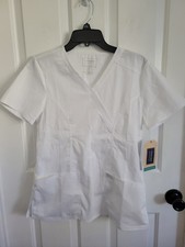 Cherokee Workwear White Revolution Women  s Scrub Top Size XS NEW