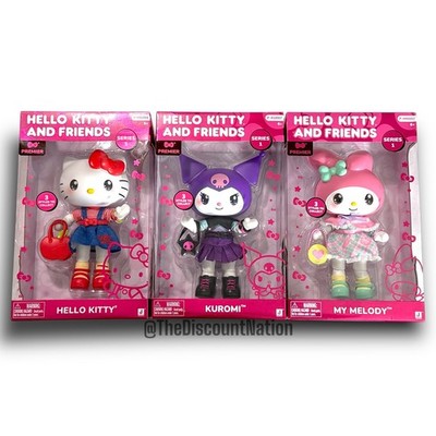 Hello Kitty and Friends - Hello Kitty, My Melody & Kuromi '' Premier 9in Figures