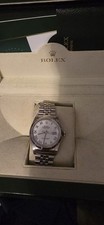 Rolex Datejust 16234 36mm White Roman Dial Jubilee Date Box & Papers
