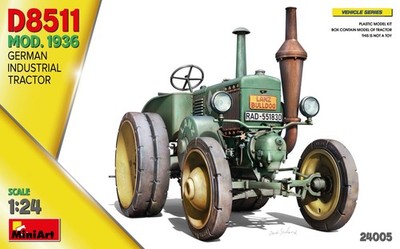 MIN24005 - Miniart 1:24 - German D8511 Industrial Tractor Mod 1936