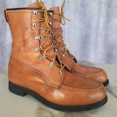 Mason Chippewa Falls 8'' Moc Toe Hunting Sport Boots Tan Men's Size 10 B