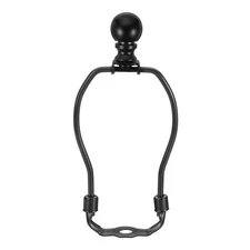 1 Set 5.5 Inch Lamp Harp Kit with 25mm Finial Lamp Shade Bracket Holder, Black
