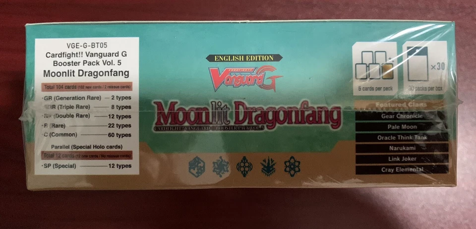 CARDFIGHT VANGUARD VGE-G-BT05 MOONLIT DRAGONFANG ENGLISH BOOSTER BOX (30 PACKS) - Image 3 of 4