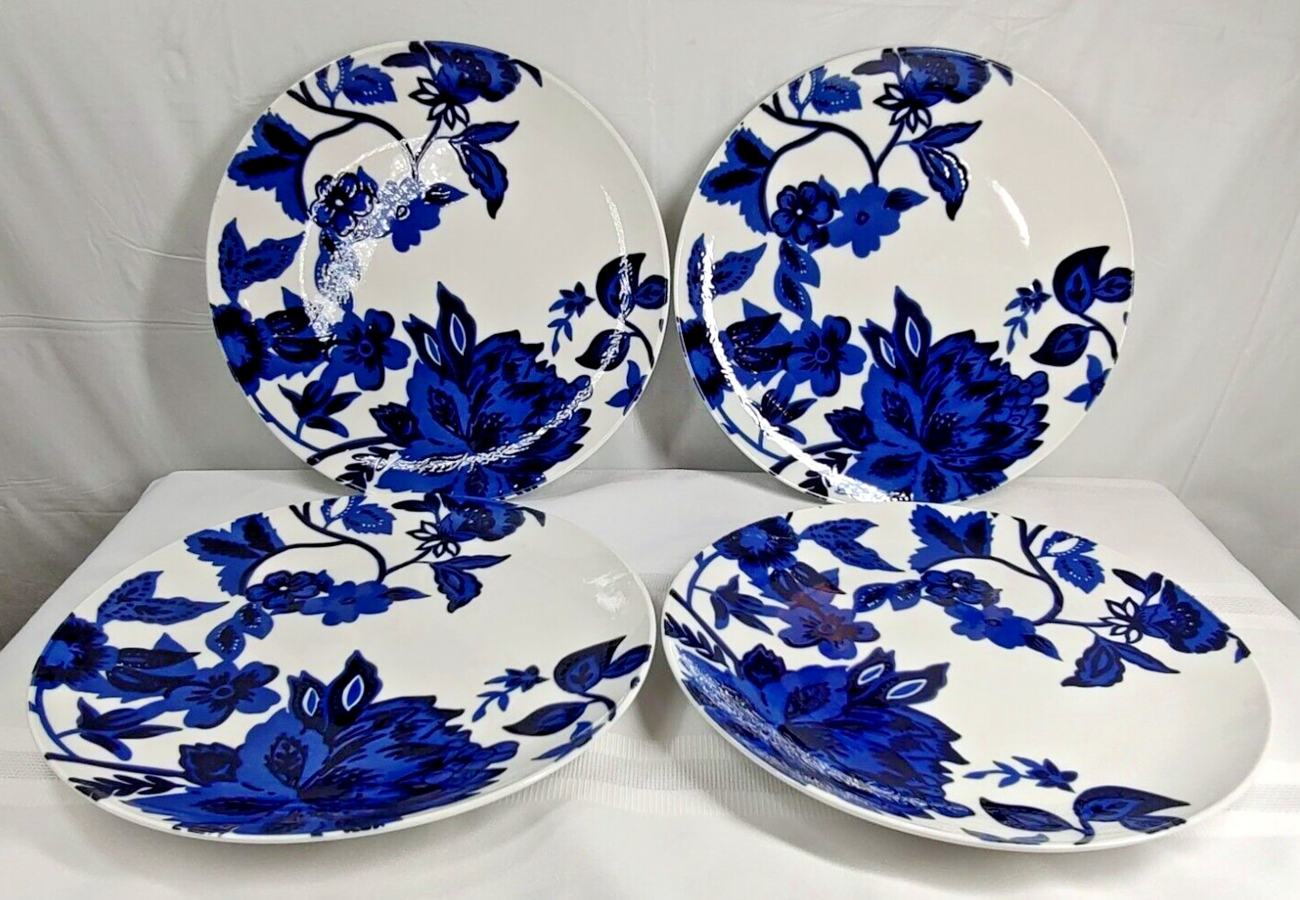 Blue Floral Dinnerware Royal Norfolk Plates Blue Set Of 4Royal