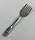 Antique Towle Sterling Silver Pomona Sardine Fork Two Pierced Fish&Bright Cut