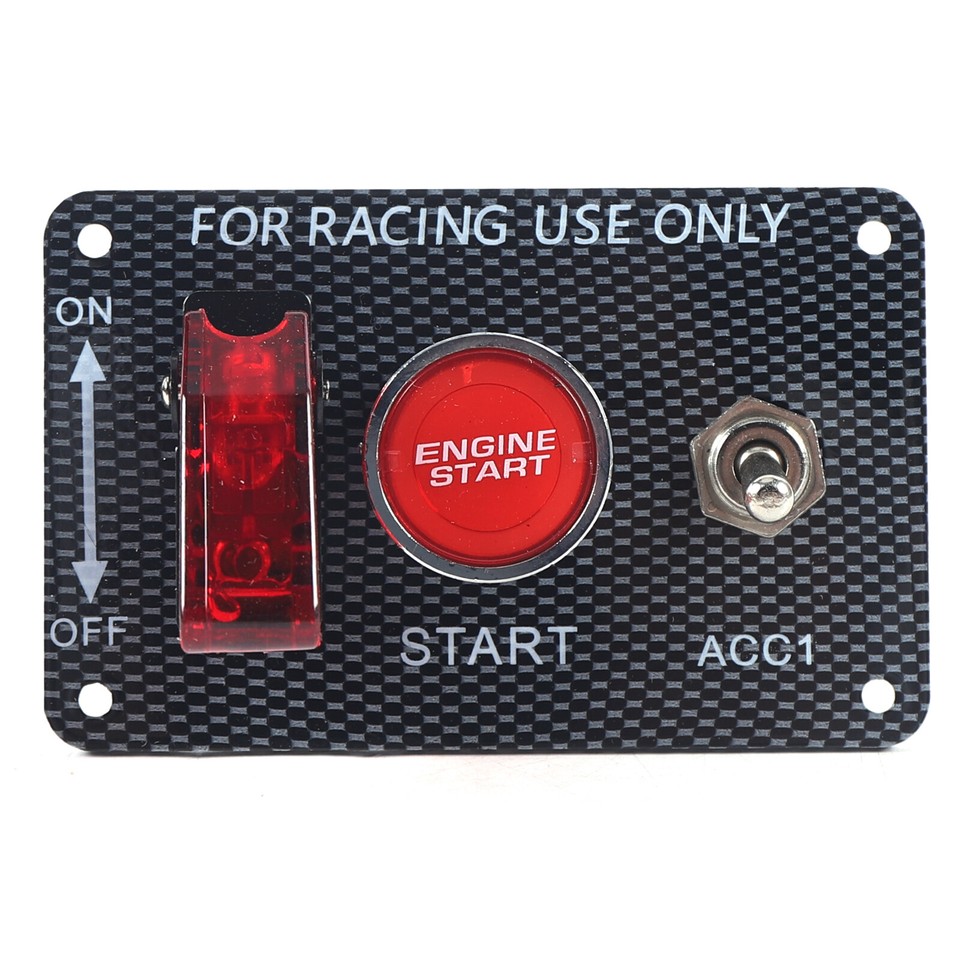 Ignition Switch Panel Racing Car 12V LED Engine Start Push Button ...